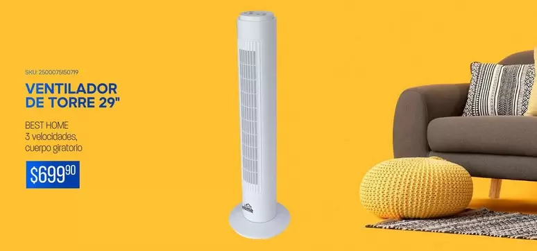 Oferta de Best Home - Ventilador De Torre 29" Exterior por $699 en Woolworth