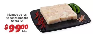 Oferta de Menudo De Res De Panza Rancho Santa Fe por $99 en Soriana Híper