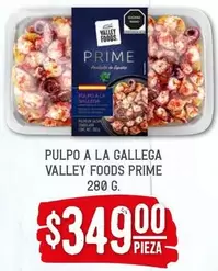 Oferta de Prime - Pulpo A La Gallega Valley Foods por $349 en Soriana Híper