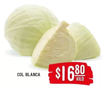 Oferta de Col Blanca por $16.8 en Soriana Híper