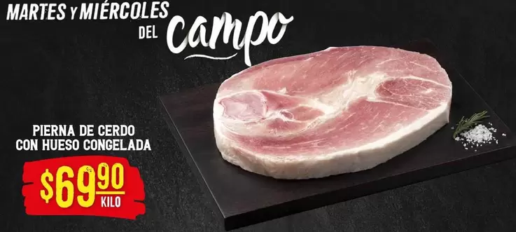 Oferta de Pierna De Cerdo Con Hueso Congelada por $69.9 en Soriana Híper